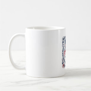 Freiheit 1776 Patriotischer Vintage-Flagge Floral- Kaffeetasse