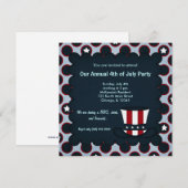 Freiheit 4. Juli Einladung (Vorne/Hinten)