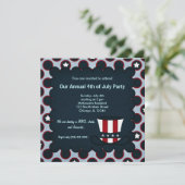 Freiheit 4. Juli Einladung (Stehend Vorderseite)