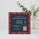 Freiheit 4. Juli Einladung (Stehend Vorderseite)