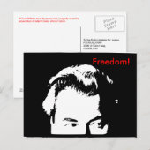 Freiheit! (aktualisiert) postkarte (Vorne/Hinten)