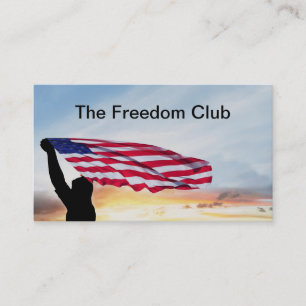 Freiheit Amerikanisches Flaggenthema Visitenkarte