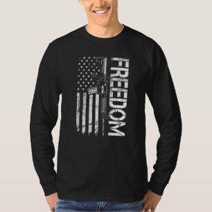 Freiheit Ar15 USA-Flagge Pro Waffe 2. Zusatzartike T-Shirt