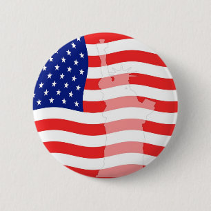 Freiheit auf Flaggen-Knopf Button