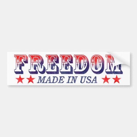 Freiheit Autoaufkleber (Vorne)