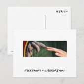 Freiheit = Befreiung Postkarte (Vorne/Hinten)