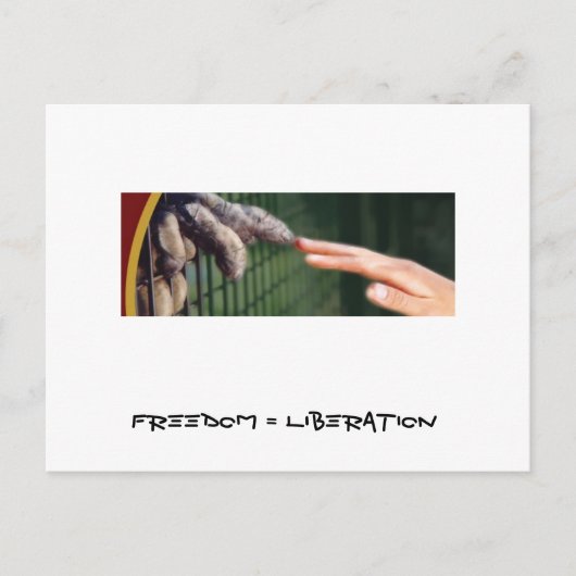 Freiheit = Befreiung Postkarte (Vorderseite)