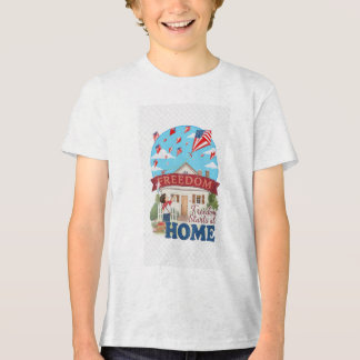 Freiheit Beginnt Zu Hause Inspirations-Patriotisch Tri-Blend Shirt