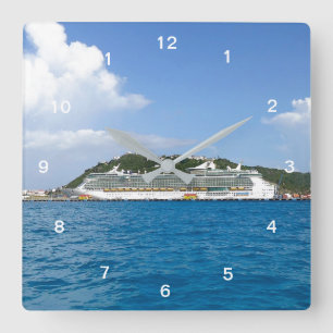 Freiheit bei Sint Maarten Quadratische Wanduhr