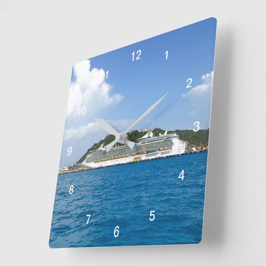 Freiheit bei Sint Maarten Quadratische Wanduhr (Winkel)