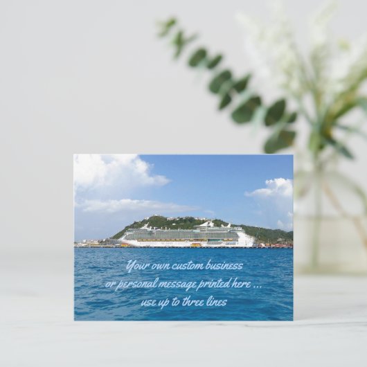 Freiheit bei St. Martin Custom Cruise Mailer Postkarte (Stehend Vorderseite)