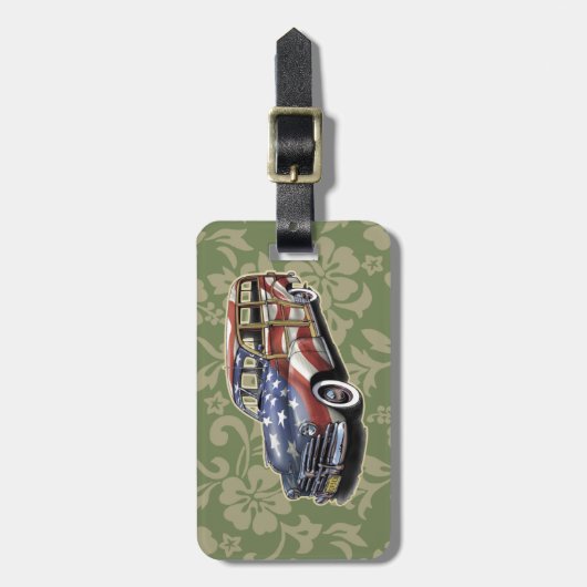 Freiheit Crusin hawaiischer Woody Entwurf Gepäckanhänger (Vorderseite vertikal)