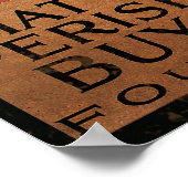 Freiheit darf nicht von der Erde verschwinden 1 Poster (Ecke)