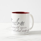 Freiheit definierte Flaggen-Tasse Zweifarbige Tasse (VorderseiteRechts)