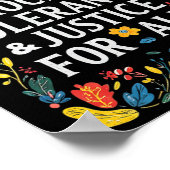 Freiheit Demokratie Toleranz Gerechtigkeit alle su Poster (Ecke)