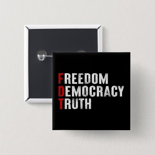 Freiheit Demokratie Wahrheit Button (Vorne & Hinten)