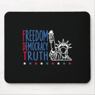Freiheit Demokratie Wahrheit Patriotisch Usa Flagg Mousepad