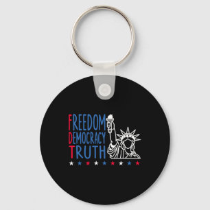 Freiheit Demokratie Wahrheit Patriotisch USA-Flagg Schlüsselanhänger