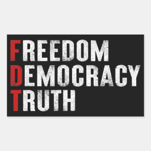 Freiheit Demokratie Wahrheit Rechteckiger Aufkleber