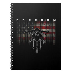 Freiheit der amerikanischen Flagge für Motorräder Notizblock