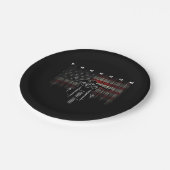 Freiheit der amerikanischen Flagge für Motorräder Pappteller (Schrägansicht)