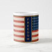 Freiheit der amerikanischen Flagge Jumbo-Tasse (Vorderseite)