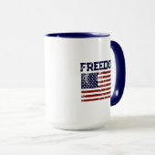 Freiheit der amerikanischen Flagge Tasse (VorderseiteRechts)