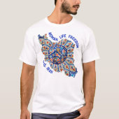 Freiheit der Frau | Persian Art Blue iranisches Ge T-Shirt (Vorderseite)