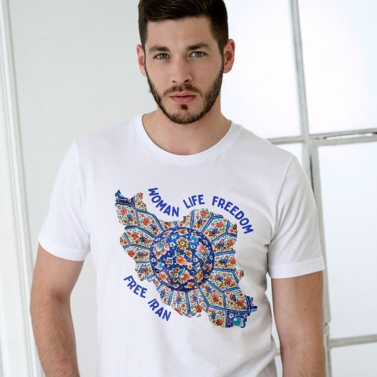 Freiheit der Frau | Persian Art Blue iranisches Ge T-Shirt