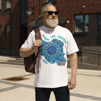 Freiheit der Frau | Persian Minakari Green T-Shirt