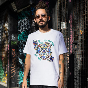 Freiheit der Frau   Persian Tiles Green T-Shirt