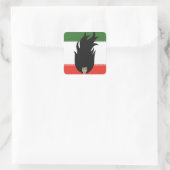 Freiheit der Iranerin, Solidarität mit Iran Quadratischer Aufkleber (Tasche)