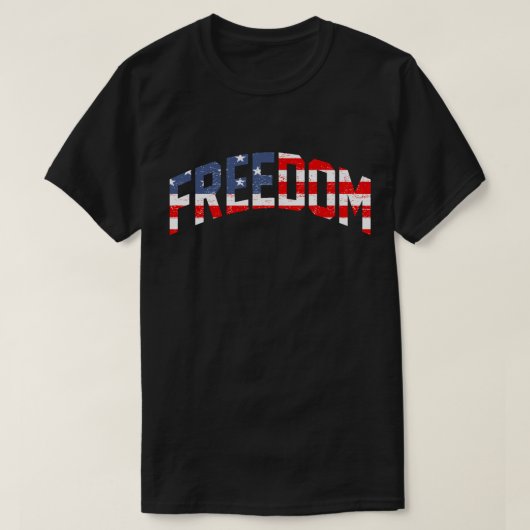 Freiheit der US Flagge T-Shirt (Design vorne)