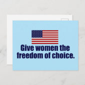 Freiheit der Wahl Postkarte (Vorne/Hinten)