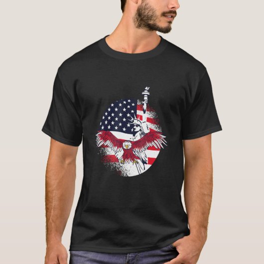 Freiheit des Hahnenadlers T-Shirt (Vorderseite)