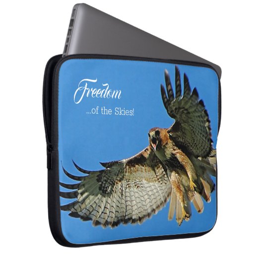 Freiheit des Roten Schwanzes Laptopschutzhülle (Vorne Rechts)