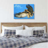 Freiheit des Roten Schwanzes Leinwanddruck (Insitu (Schlafzimmer))