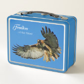 Freiheit des Roten Schwanzes Metall Brotdose (Rückseite)