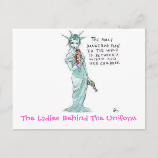 Freiheit, die Damen hinter der Uniform Postkarte