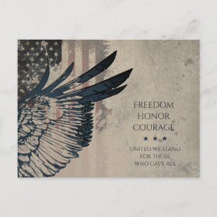 Freiheit • Ehre • Mut Patriotischer Adler Kunst Postkarte