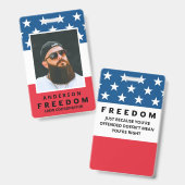 Freiheit ein echter Patriot Ausweis (Vorder- & Rückseite)