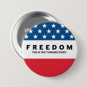 Freiheit ein echter Patriot Button (Vorne & Hinten)