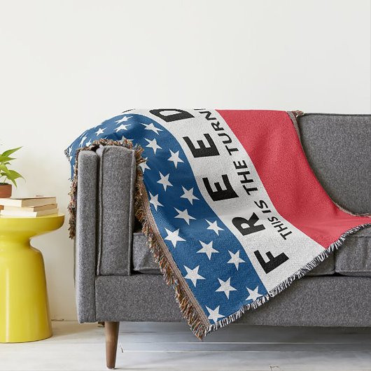 Freiheit ein echter Patriot Decke
