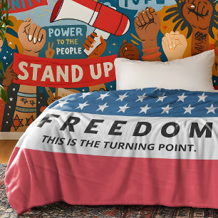 Freiheit ein echter Patriot Fleecedecke