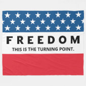 Freiheit ein echter Patriot Fleecedecke (Vorderseite (Horizontal))