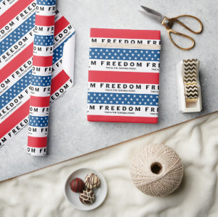Freiheit ein echter Patriot Geschenkpapier