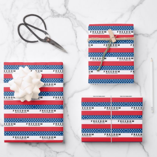 Freiheit ein echter Patriot Geschenkpapier Set (Vorderseite)
