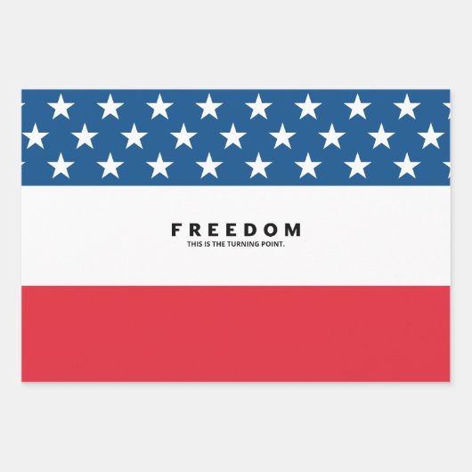 Freiheit ein echter Patriot Geschenkpapier Set (Vorderseite 3)
