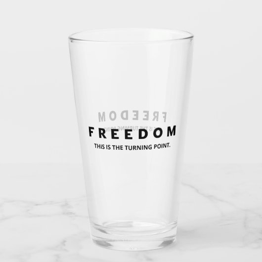 Freiheit ein echter Patriot Glas (Rückseite)