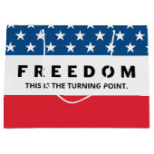 Freiheit ein echter Patriot Große Geschenktüte (Vorderseite)